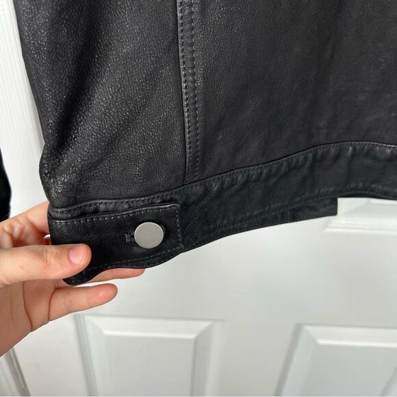 Sz XS Treasure & Bond Leather Button Up Jacket NWT $199 MSRP - Picture 10 of 11